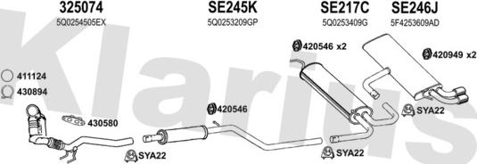 Klarius 790634U - Échappement droxauto.com