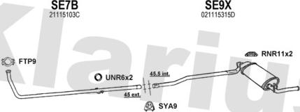 Klarius 790007U - Échappement droxauto.com