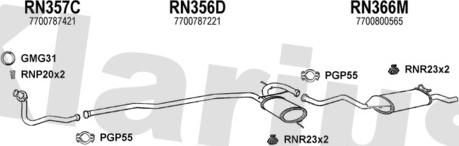 Klarius 720136U - Échappement droxauto.com