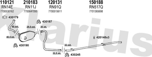 Klarius 720239E - Échappement droxauto.com