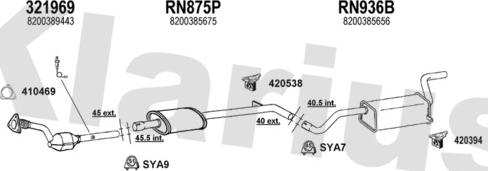Klarius 721113U - Échappement droxauto.com