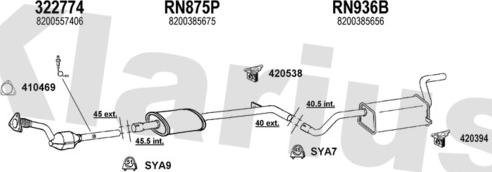 Klarius 721120U - Échappement droxauto.com