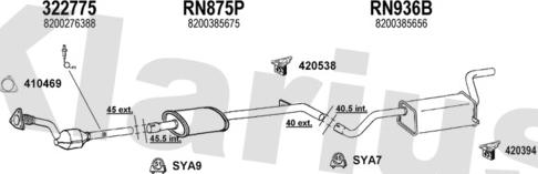 Klarius 721121U - Échappement droxauto.com