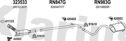 Klarius 721209U - Échappement droxauto.com