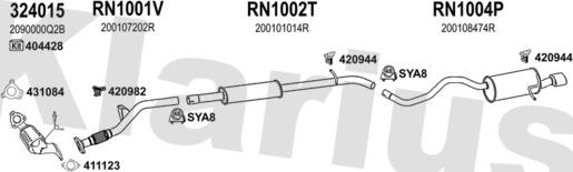 Klarius 721238U - Échappement droxauto.com