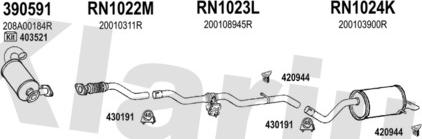 Klarius 721273U - Échappement droxauto.com