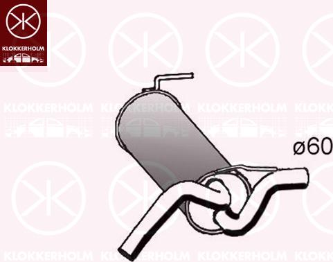 Klokkerholm 11338671 - Silencieux arrière droxauto.com