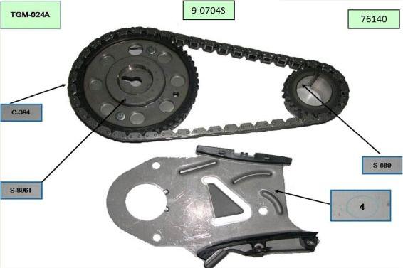 KM KM-TGM-024A - Kit de distribution par chaîne droxauto.com