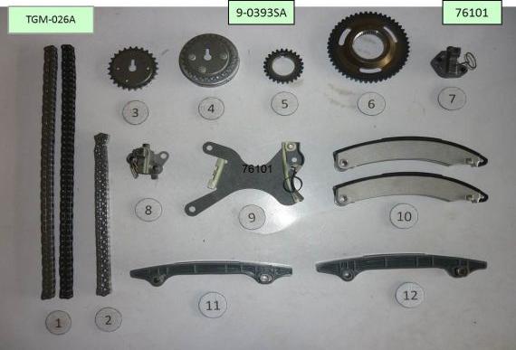 KM KM-TGM-026A - Kit de distribution par chaîne droxauto.com