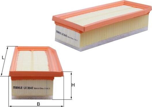 KNECHT LX 3542 - Filtre à air droxauto.com