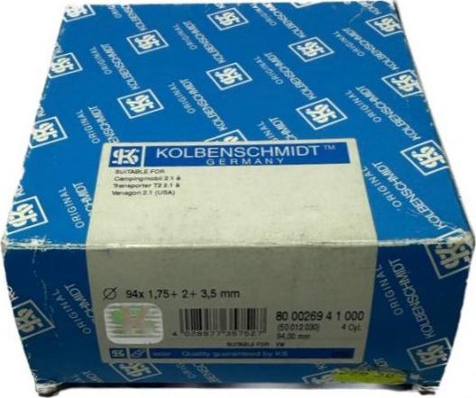 Kolbenschmidt 800026941000 - Jeu de segments de pistons droxauto.com