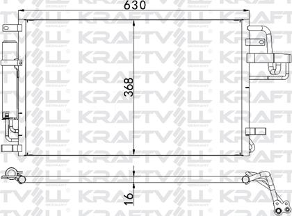 KRAFTVOLL GERMANY 08060040 - Condensateur, climatisation droxauto.com