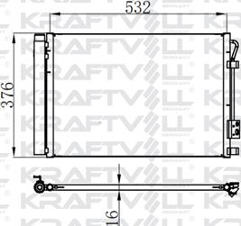 KRAFTVOLL GERMANY 08060051 - Condensateur, climatisation droxauto.com