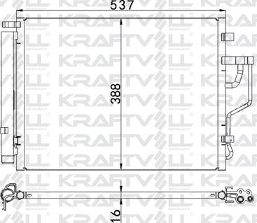 KRAFTVOLL GERMANY 08060065 - Condensateur, climatisation droxauto.com