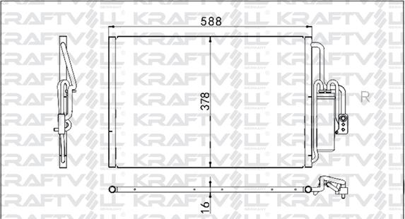 KRAFTVOLL GERMANY 08060101 - Condensateur, climatisation droxauto.com