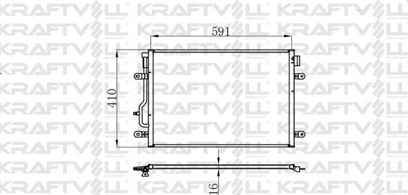 KRAFTVOLL GERMANY 08060125 - Condensateur, climatisation droxauto.com