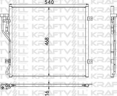 KRAFTVOLL GERMANY 08060217 - Condensateur, climatisation droxauto.com