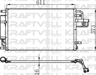 KRAFTVOLL GERMANY 08060228 - Condensateur, climatisation droxauto.com