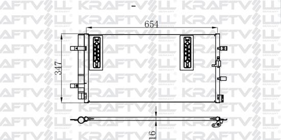 KRAFTVOLL GERMANY 08060222 - Condensateur, climatisation droxauto.com