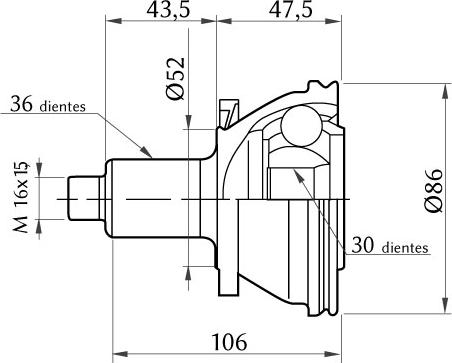 KSH EUROPE 1860.0068015 - Jeu de joints, arbre de transmission droxauto.com