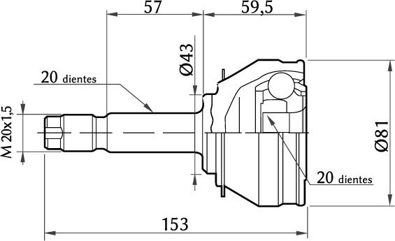 KSH EUROPE 1860.0068020 - Jeu de joints, arbre de transmission droxauto.com