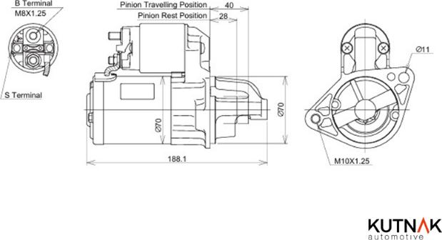 KUTNAK AUTOMOTIVE 724765/M - Démarreur droxauto.com