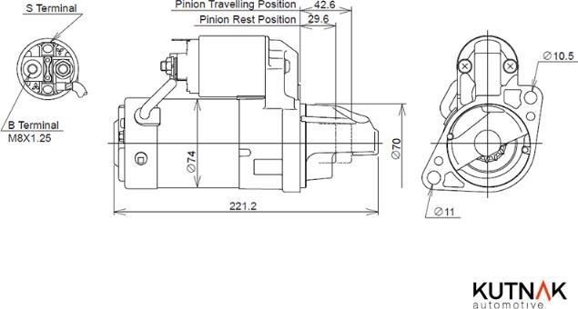 KUTNAK AUTOMOTIVE 720970/M - Démarreur droxauto.com