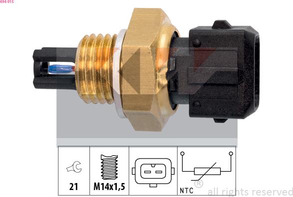 KW 494 015 - Capteur, température de l'air d'admission droxauto.com
