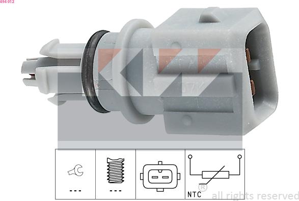KW 494 012 - Capteur, température de l'air d'admission droxauto.com