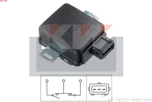 KW 495 046 - Capteur, position du papillon droxauto.com