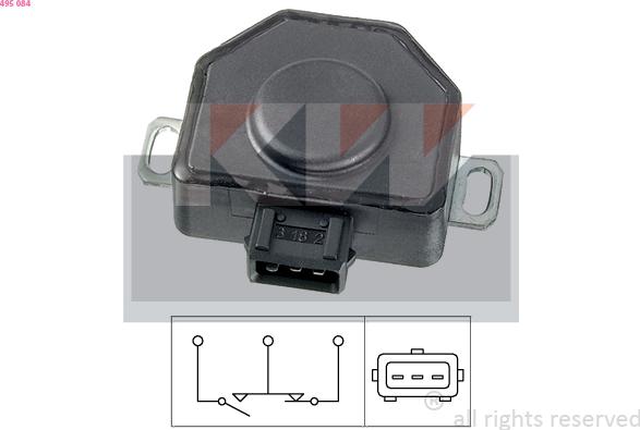 KW 495 084 - Capteur, position du papillon droxauto.com