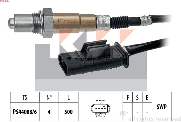 KW 498 496 - Sonde lambda droxauto.com