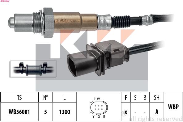 KW 498 462 - Sonde lambda droxauto.com