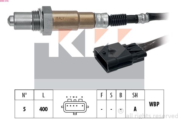 KW 498 516 - Sonde lambda droxauto.com