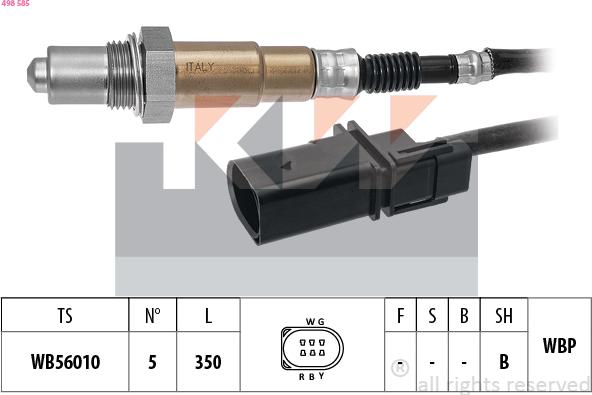 KW 498 585 - Sonde lambda droxauto.com