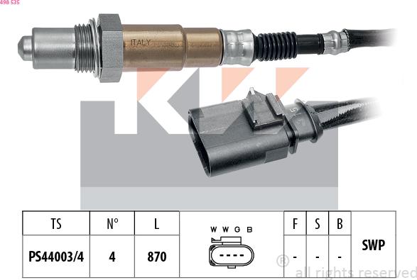 KW 498 535 - Sonde lambda droxauto.com