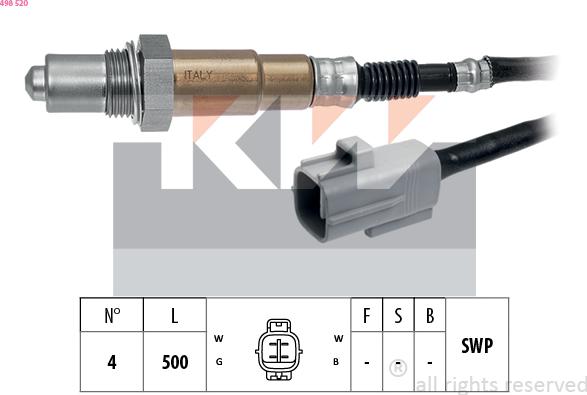 KW 498 520 - Sonde lambda droxauto.com