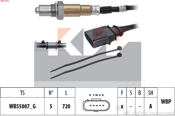 KW 498 575 - Sonde lambda droxauto.com