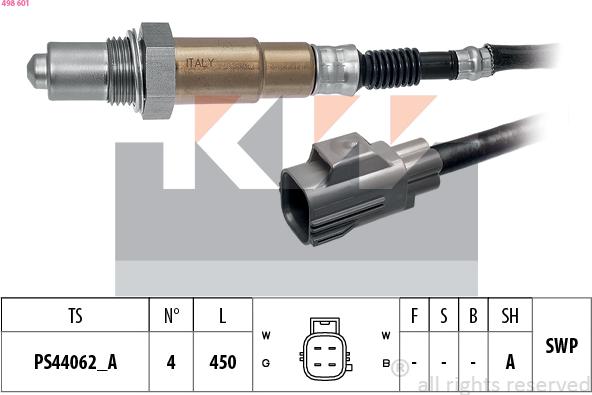 KW 498 601 - Sonde lambda droxauto.com