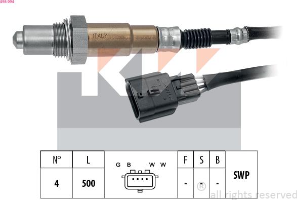 KW 498 094 - Sonde lambda droxauto.com
