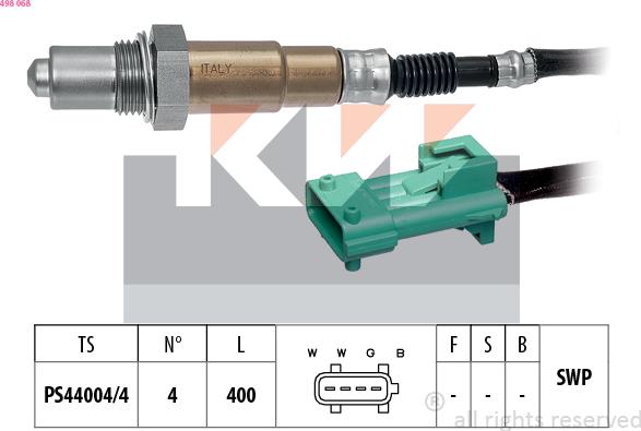 KW 498 068 - Sonde lambda droxauto.com