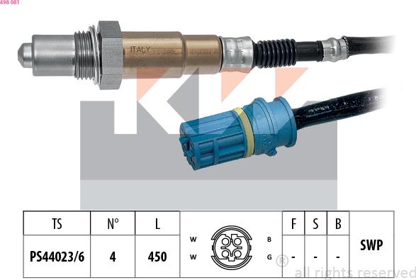 KW 498 081 - Sonde lambda droxauto.com