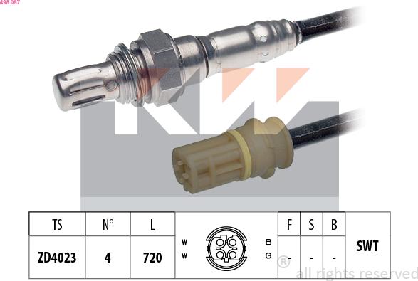 KW 498 087 - Sonde lambda droxauto.com