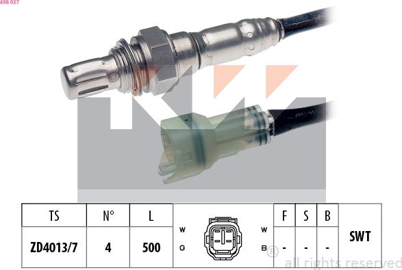 KW 498 037 - Sonde lambda droxauto.com