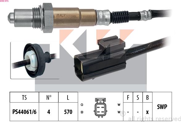 KW 498 075 - Sonde lambda droxauto.com