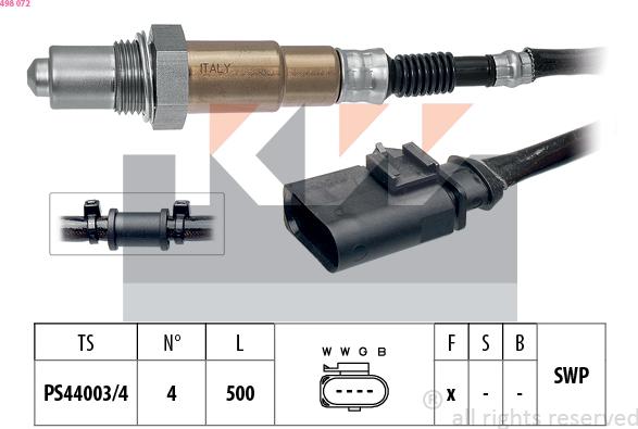 KW 498 072 - Sonde lambda droxauto.com