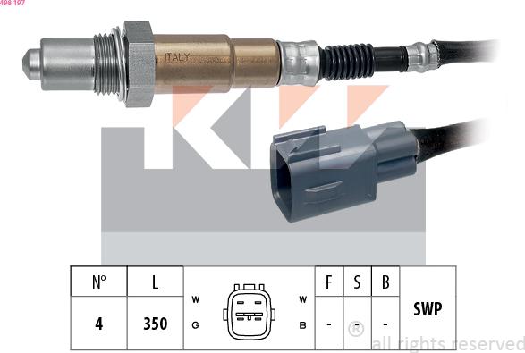 KW 498 197 - Sonde lambda droxauto.com