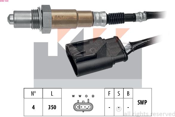 KW 498 150 - Sonde lambda droxauto.com