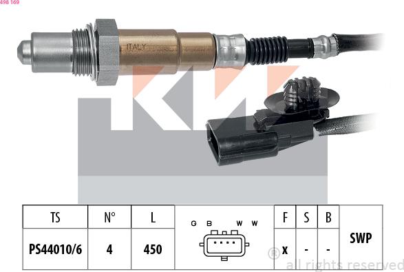 KW 498 169 - Sonde lambda droxauto.com