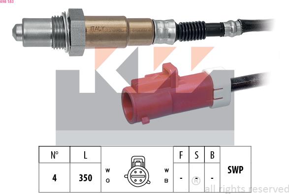 KW 498 183 - Sonde lambda droxauto.com